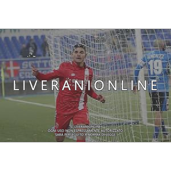 Novara 12-01-2020 Stadio S . Piola - Campionato lega pro gir A Novara Monza nella foto: Nicola Rauti esultanza dopo il gol foto Antonio Saia - Ag. Aldo Liverani sas