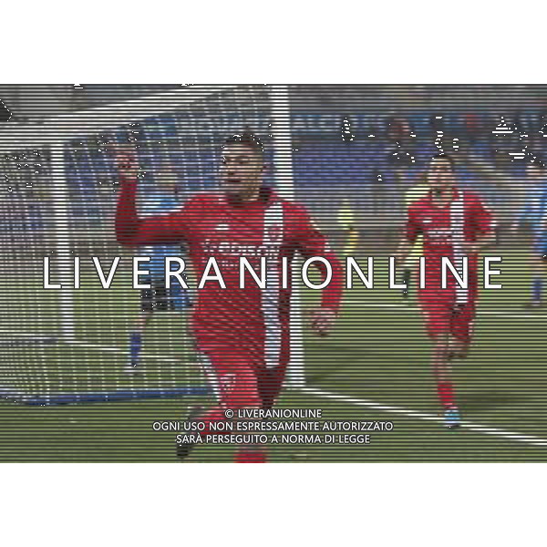 Novara 12-01-2020 Stadio S . Piola - Campionato lega pro gir A Novara Monza nella foto: Nicola Rauti esultanza dopo il gol foto Antonio Saia - Ag. Aldo Liverani sas