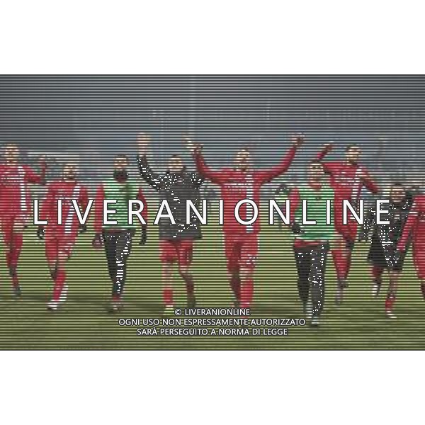Novara 12-01-2020 Stadio S . Piola - Campionato lega pro gir A Novara Monza nella foto: fine gara esultanza monza foto Antonio Saia - Ag. Aldo Liverani sas