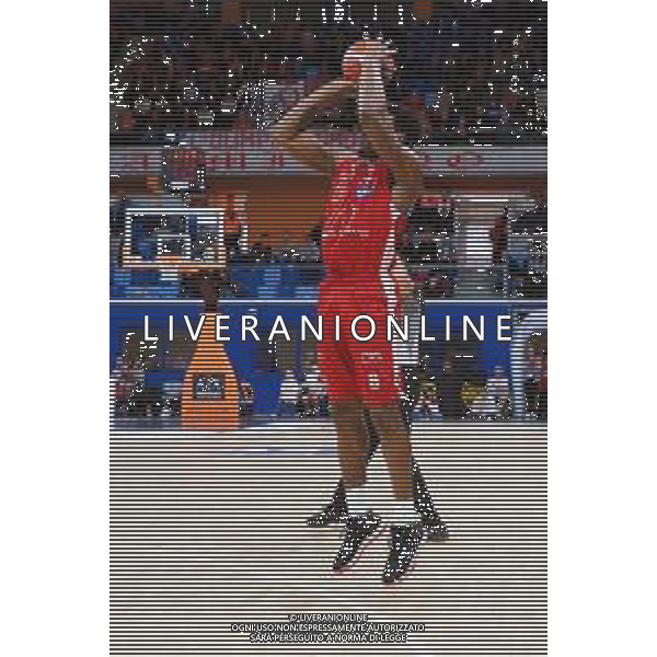 Campionato di Basket Serie A 2019/2020 Milano, Italia 12/01/2020 AX Armani Exchange Olimpia Milano-De Longhi Treviso Basket Nella foto: Paul Biligha della AX Armani Exchange Olimpia Milano al tiro tiro contro la De Longhi Treviso Basket FOTO SAVINO PAOLELLA-ALESSIO MARINI-AG ALDO LIVERANI SAS