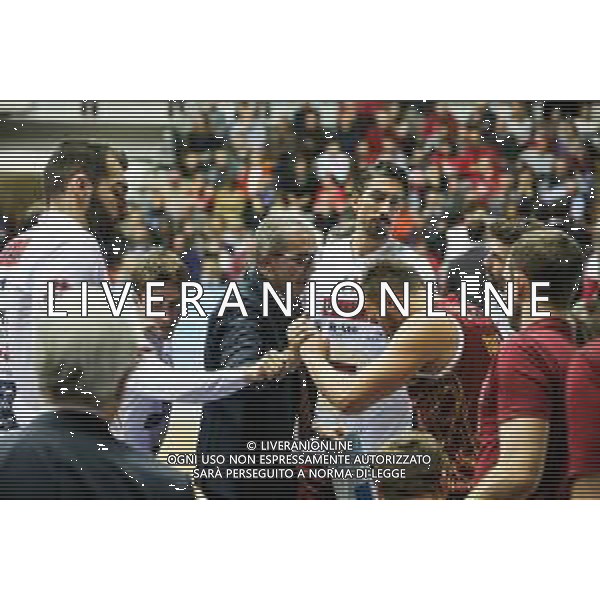 Campionato di Basket Serie A 2019/2020 Trieste, Italia 12/01/2020 Pallacanestro Trieste vs Umana Reyer Venezia Nella foto: Time out per Venezia con coach Walter De Raffaele (Umana Reyer Venezia) FOTO LUCA TEDESCHI-ALESSIO MARINI-AG ALDO LIVERANI SAS