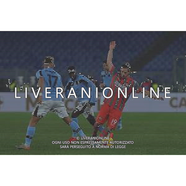 Lazio vs Cremonese TIM CUP - Ottavi di finale Stadio Olimpico - Roma 14-01-2020 nella foto Immobile e Castagnetti FOTO FEDERICO GAETANO-AG ALDO LIVERANI SAS