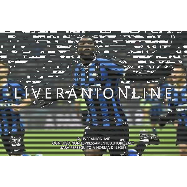 romelu Lukaku esultanza dopo il gol del 1 a 0 Inter Inter vs Cagliari Coppa Italia - ottavi di finale Milano 14-01-2020 Stadio Giuseppe Meazza - San Siro foto Roberto Garavaglia - ag. Aldo Liverani sas/ AGENZIA ALDO LIVERANI SAS