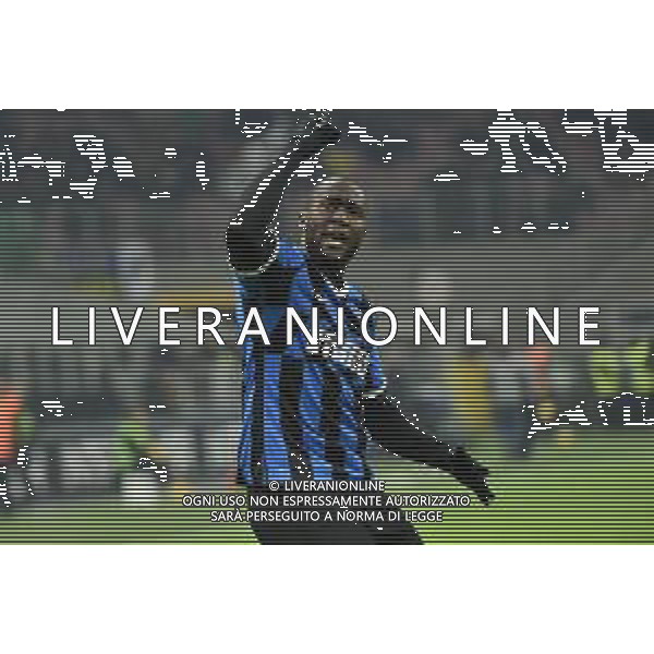 romelu Lukaku esultanza dopo il gol del 1 a 0 Inter Inter vs Cagliari Coppa Italia - ottavi di finale Milano 14-01-2020 Stadio Giuseppe Meazza - San Siro foto Roberto Garavaglia - ag. Aldo Liverani sas/ AGENZIA ALDO LIVERANI SAS