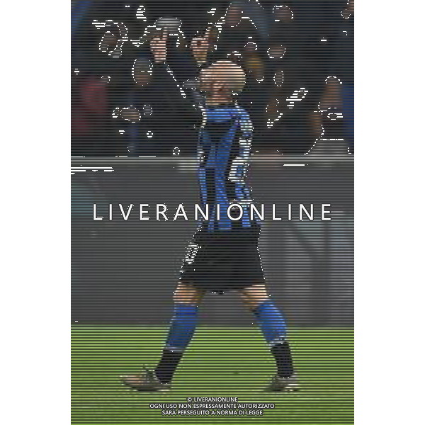 esultanza di Borja Valero dopo il gol del 2 a 0 Inter Inter vs Cagliari Coppa Italia - ottavi di finale Milano 14-01-2020 Stadio Giuseppe Meazza - San Siro foto Roberto Garavaglia - ag. Aldo Liverani sas/ AGENZIA ALDO LIVERANI SAS