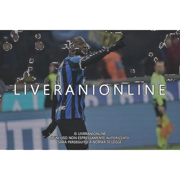 esultanza di romelu Lukaku dopo il suo secondo gol del 3 a 0 Inter Inter vs Cagliari Coppa Italia - ottavi di finale Milano 14-01-2020 Stadio Giuseppe Meazza - San Siro foto Roberto Garavaglia - ag. Aldo Liverani sas/ AGENZIA ALDO LIVERANI SAS