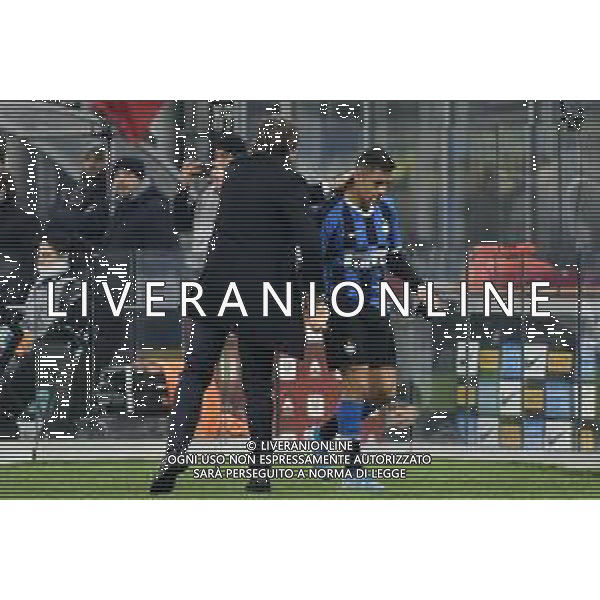 antonio Conte e alexis Sanchez dopo la sostituzione Inter vs Cagliari Coppa Italia - ottavi di finale Milano 14-01-2020 Stadio Giuseppe Meazza - San Siro foto Roberto Garavaglia - ag. Aldo Liverani sas/ AGENZIA ALDO LIVERANI SAS