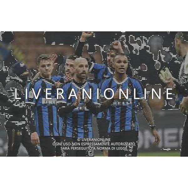 esultanza finale Inter Inter vs Cagliari Coppa Italia - ottavi di finale Milano 14-01-2020 Stadio Giuseppe Meazza - San Siro foto Roberto Garavaglia - ag. Aldo Liverani sas/ AGENZIA ALDO LIVERANI SAS