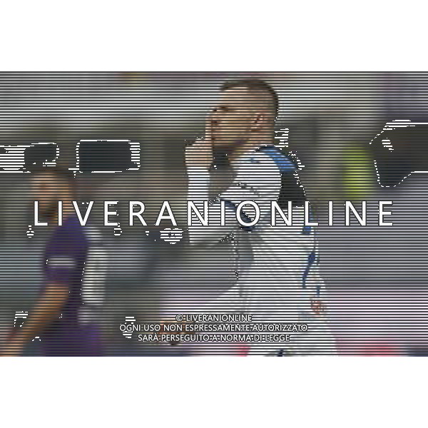 FIORENTINA - ATALANTA Ottavi di Finale di Coppa Italia 15/01/2020 nella foto: Esultanza Ilicic Josip (Atalanta 1907) ©Claudio Zamagni/Agenzia Aldo Liverani Ilicic Josip (Atalanta 1907) Celebrates after scoring a goal during during the Italian Cup match between AFC Fiorentina and Atalanta 1907 at Artemio Franchi Stadium, in Florence, Italy on 15 January 2020 photo credit by Claudio Zamagni/Aldo Liverani Photo Agency