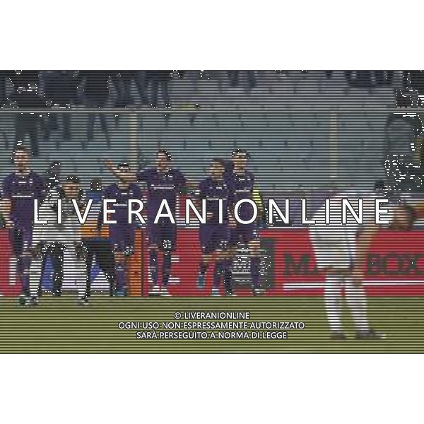 FIORENTINA - ATALANTA Ottavi di Finale di Coppa Italia 15/01/2020 nella foto: Esultanza fiorentina ©Claudio Zamagni/Agenzia Aldo Liverani fiorentina Celebrates after scoring a goal during during the Italian Cup match between AFC Fiorentina and Atalanta 1907 at Artemio Franchi Stadium, in Florence, Italy on 15 January 2020 photo credit by Claudio Zamagni/Aldo Liverani Photo Agency