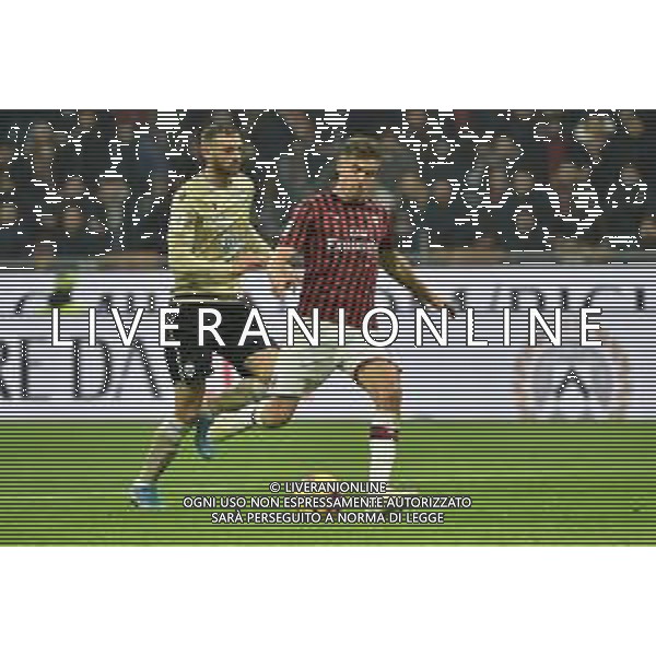 Krzysztof Piatek segna il gol del 1 a 0 Milan Milan vs Spal Coppa Italia - ottavi di finale Milano 15-01-2020 Stadio Giuseppe Meazza - San Siro foto Roberto Garavaglia - ag. Aldo Liverani sas/ AGENZIA ALDO LIVERANI SAS