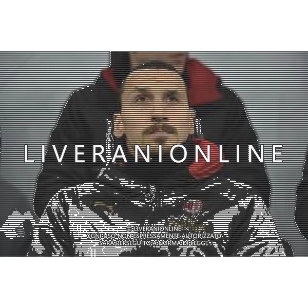 Zlatan Ibrahimovic in panchina Milan vs Spal Coppa Italia - ottavi di finale Milano 15-01-2020 Stadio Giuseppe Meazza - San Siro foto Roberto Garavaglia - ag. Aldo Liverani sas/ AGENZIA ALDO LIVERANI SAS
