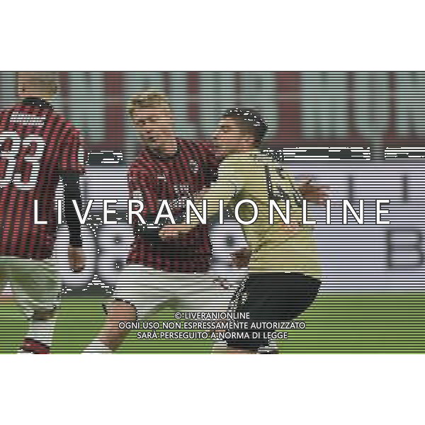 Simon Kjaer e alberto Paloschi Milan vs Spal Coppa Italia - ottavi di finale Milano 15-01-2020 Stadio Giuseppe Meazza - San Siro foto Roberto Garavaglia - ag. Aldo Liverani sas/ AGENZIA ALDO LIVERANI SAS
