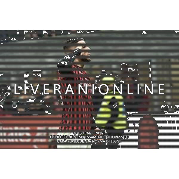 esultanza di Theo Hernandez dopo il gol del 3 a 0 Milan Milan vs Spal Coppa Italia - ottavi di finale Milano 15-01-2020 Stadio Giuseppe Meazza - San Siro foto Roberto Garavaglia - ag. Aldo Liverani sas/ AGENZIA ALDO LIVERANI SAS