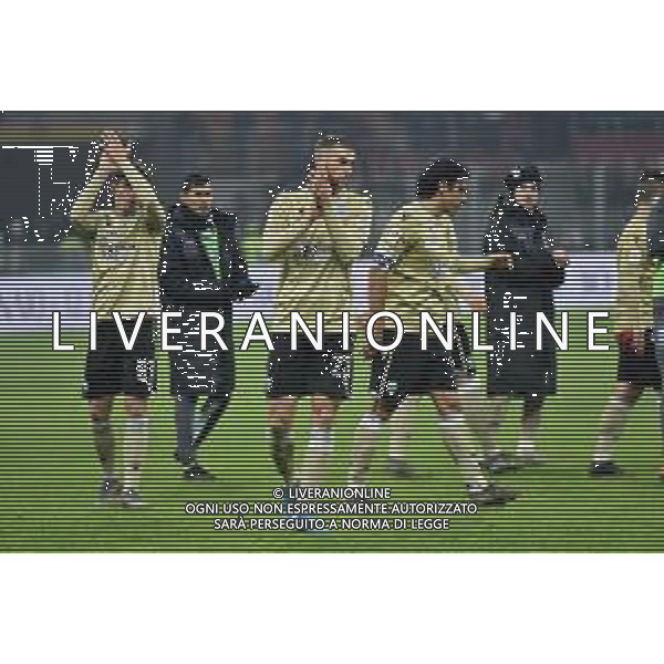 i giocatori della Spal a fine gara Milan vs Spal Coppa Italia - ottavi di finale Milano 15-01-2020 Stadio Giuseppe Meazza - San Siro foto Roberto Garavaglia - ag. Aldo Liverani sas/ AGENZIA ALDO LIVERANI SAS