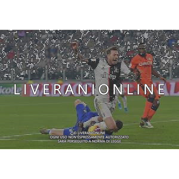 Torino 15.01.2020 Stadio Allianz Stadium ©Alessandro Falzone/Agenzia Aldo Liverani 15.01.2020 Ottavi di Coppa Italia Juventus vs Udinese 2019-20120 Nella foto : fallo di rigore di Nicolas su Federico Bernardeschi ©AGENZIA ALDO LIVERANI SAS