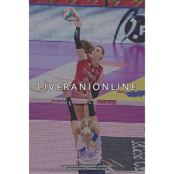 Campionato di Volley Serie A1 Femminile 2019/2020 Busto Arsizio, Italia 15/01/2020 Unet E-Work Busto Arsizio vs Il Bisonte Firenze Nella foto: schiacciata di Britt Herbots UYBA - Unet E-Work Busto Arsizio ©LM/Elisa Calabrese / AGENZIA ALDO LIVERANI SAS