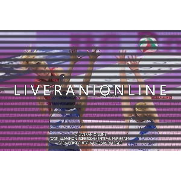 Campionato di Volley Serie A1 Femminile 2019/2020 Busto Arsizio, Italia 15/01/2020 Unet E-Work Busto Arsizio vs Il Bisonte Firenze Nella foto: schiacciata di Karsta Lowe UYBA - Unet E-Work Busto Arsizio ©LM/Elisa Calabrese / AGENZIA ALDO LIVERANI SAS