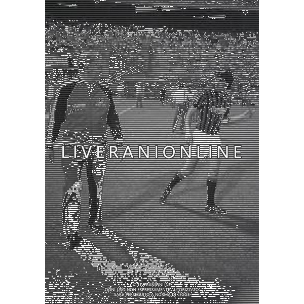 30-06-1985 MILANO FINALE DI COPPA ITALIA ANDATA MILAN SAMPDORIA 0-1 NELLA FOTO NILS LIEDHOLM CON LUIGI RUSSO AG ALDO LIVERANI SAS