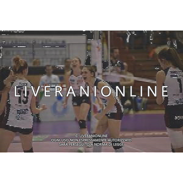 Campionato di Volley Serie A1 Femminile 2019/2020 Jesi (AN), Italia 15/01/2020 Lardini Filottrano vs Zanetti Bergamo Nella foto: Grinta delle giocatrici Zanetti Bergamo ©LM/ Roberto Bartomeoli / AGENZIA ALDO LIVERANI SAS
