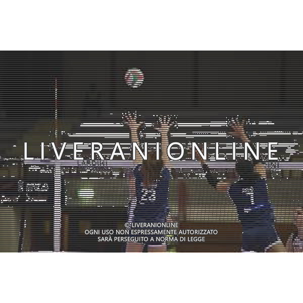 Campionato di Volley Serie A1 Femminile 2019/2020 Jesi (AN), Italia 15/01/2020 Lardini Filottrano vs Zanetti Bergamo Nella foto: Muro Bianchini Marika (Lardini Filottrano) Grant Nia (Lardini Filottrano) ©LM/ Roberto Bartomeoli / AGENZIA ALDO LIVERANI SAS