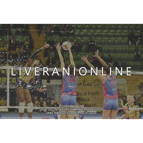Campionato di Volley Serie A1 Femminile 2019/2020 Monza, Italia 15/01/2020 Saugella Monza vs Imoco Volley Conegliano Nella foto: Saugella monza - Imoco volley conegliano meijners-danesi-egonu ©LM Mattia Martegani / AGENZIA ALDO LIVERANI SAS