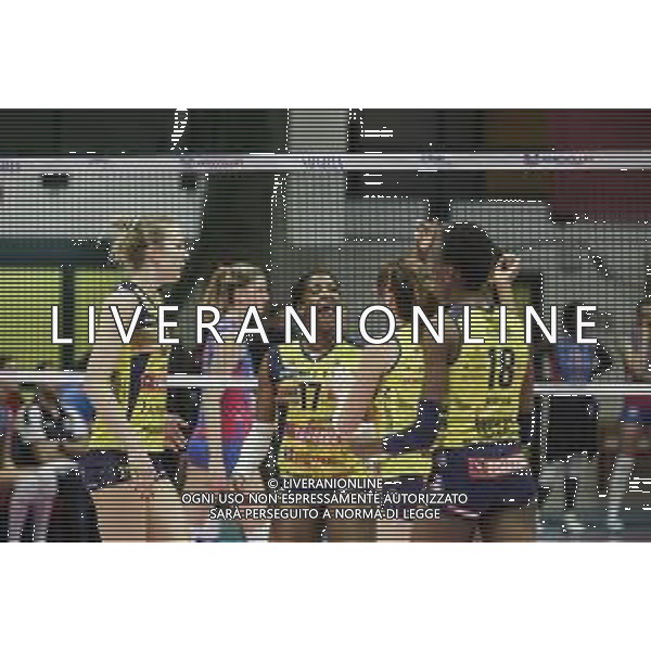 Campionato di Volley Serie A1 Femminile 2019/2020 Monza, Italia 15/01/2020 Saugella Monza vs Imoco Volley Conegliano Nella foto: Saugella monza - Imoco volley conegliano sylla esultanza ©LM Mattia Martegani / AGENZIA ALDO LIVERANI SAS