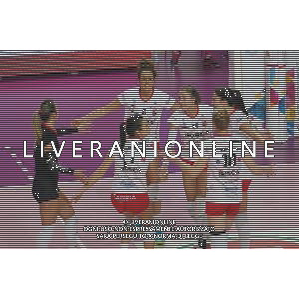 Campionato di Volley Serie A1 Femminile 2019/2020 Novara, Italia 15/01/2020 Igor Gorgonzola Novara-Bosca S.Bernardo Cuneo Nella foto: Esultanza Cuneo FOTO SALVO BARBAGALLO-ALESSIO MARINI-AG ALDO LIVERANI SAS