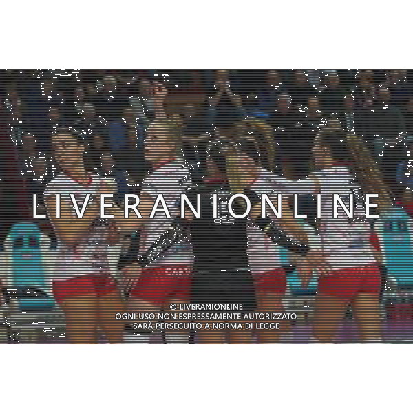 Campionato di Volley Serie A1 Femminile 2019/2020 Novara, Italia 15/01/2020 Igor Gorgonzola Novara-Bosca S.Bernardo Cuneo Nella foto: Esultanza Bosca S.Bernardo Cuneo FOTO SALVO BARBAGALLO-ALESSIO MARINI-AG ALDO LIVERANI SAS