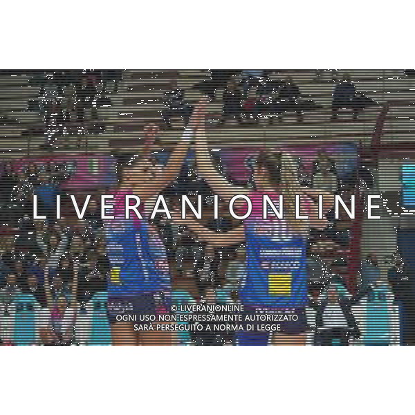 Campionato di Volley Serie A1 Femminile 2019/2020 Novara, Italia 15/01/2020 Igor Gorgonzola Novara-Bosca S.Bernardo Cuneo Nella foto: Jovana Brakocevic, 2 (Igor Gorgonzola Novara) e Cristina Chirichella, 10 (Igor Gorgonzola Novara) FOTO SALVO BARBAGALLO-ALESSIO MARINI-AG ALDO LIVERANI SAS