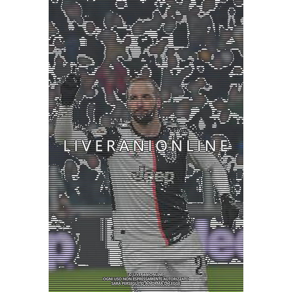 Torino 15.01.2020 Stadio Allianz Stadium ©Alessandro Falzone/Agenzia Aldo Liverani 15.01.2020 Ottavi di Coppa Italia Juventus vs Udinese 2019-20120 Nella foto : ESULTANZA GOL DI GONZALO HIGUAIN ©/ AGENZIA ALDO LIVERANI SAS