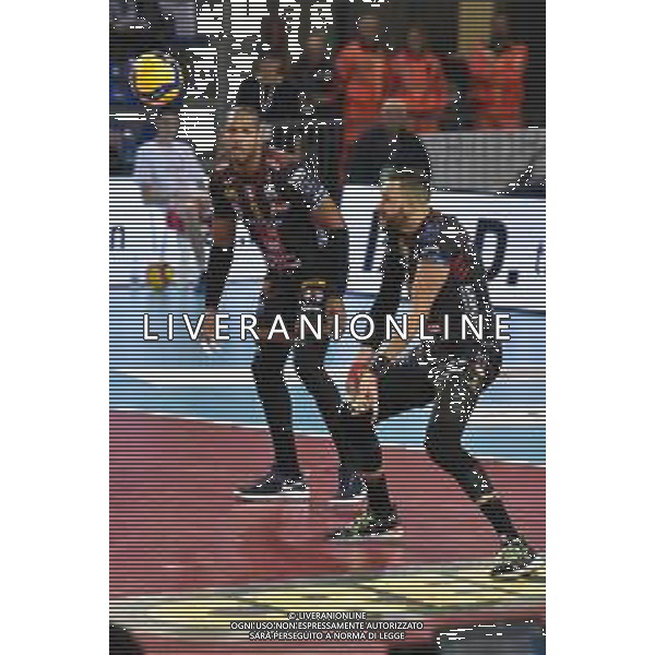 Campionato di Volley Superlega Serie A 2019/2020 Civitanova, Italia 16/01/2020 Cucine Lube Civitanova - Allianz Milano Nella foto: Juantorena Osmany (Cucine Lube Civitanova) Leal Yoandy (Cucine Lube Civitanova) ©LM/Roberto Bartomeoli / AGENZIA ALDO LIVERANI SAS