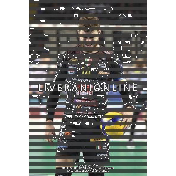 Campionato di Volley Superlega Serie A 2019/2020 Civitanova, Italia 16/01/2020 Cucine Lube Civitanova - Allianz Milano Nella foto: Mossa De Rezende Bruno (Cucine Lube Civitanova) ©LM/Roberto Bartomeoli / AGENZIA ALDO LIVERANI SAS