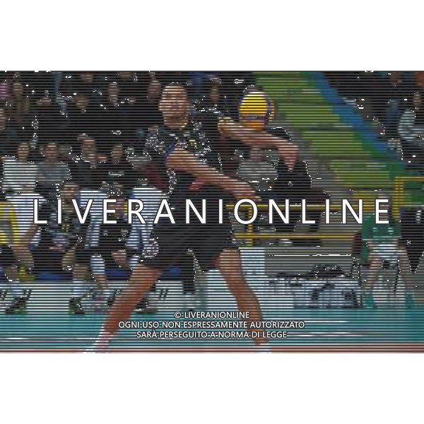 Campionato di Volley Superlega Serie A 2019/2020 Verona, Italia 16/01/2020 Calzedonia Verona - Sir Safety Perugia Nella foto: Ricezione di Stephen Boyer (9) Calzedonia Verona ©LM/Roberto Tommasini / AGENZIA ALDO LIVERANI SAS
