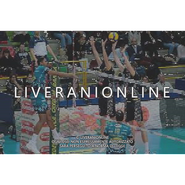 Campionato di Volley Superlega Serie A 2019/2020 Verona, Italia 16/01/2020 Calzedonia Verona - Sir Safety Perugia Nella foto: Schiacciata di Wilfredo Leon Venero (9) Sir safety Conad Perugia ©LM/Roberto Tommasini / AGENZIA ALDO LIVERANI SAS