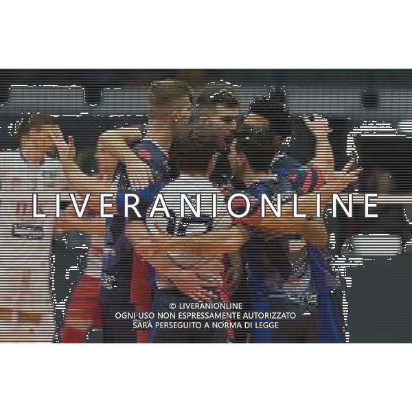 Campionato di Volley Superlega Serie A 2019/2020 Monza, Italia 16/01/2020 Vero Volley Monza - Itas Trentino Nella foto: esultanza (Vero Volley Monza) ©LM/Elisa Calabrese / AGENZIA ALDO LIVERANI SAS