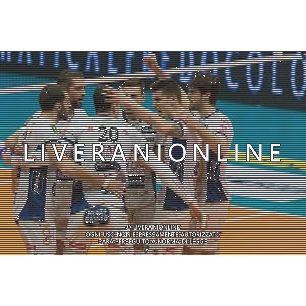 Campionato di Volley Superlega Serie A 2019/2020 Monza, Italia 16/01/2020 Vero Volley Monza - Itas Trentino Nella foto: esultanza (Itas Trentino) ©LM/Elisa Calabrese / AGENZIA ALDO LIVERANI SAS