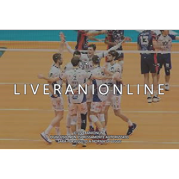 Campionato di Volley Superlega Serie A 2019/2020 Monza, Italia 16/01/2020 Vero Volley Monza - Itas Trentino Nella foto: esultanza (Itas Trentino) ©LM/Elisa Calabrese / AGENZIA ALDO LIVERANI SAS