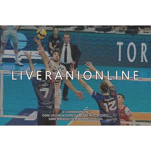 Campionato di Volley Superlega Serie A 2019/2020 Monza, Italia 16/01/2020 Vero Volley Monza - Itas Trentino Nella foto: schiacciata di Luca Vettori (Itas Trentino) ©LM/Elisa Calabrese / AGENZIA ALDO LIVERANI SAS