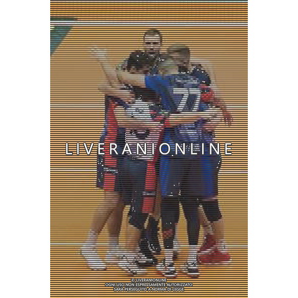 Campionato di Volley Superlega Serie A 2019/2020 Monza, Italia 16/01/2020 Vero Volley Monza - Itas Trentino Nella foto: esultanza (Vero Volley Monza) ©LM/Elisa Calabrese / AGENZIA ALDO LIVERANI SAS