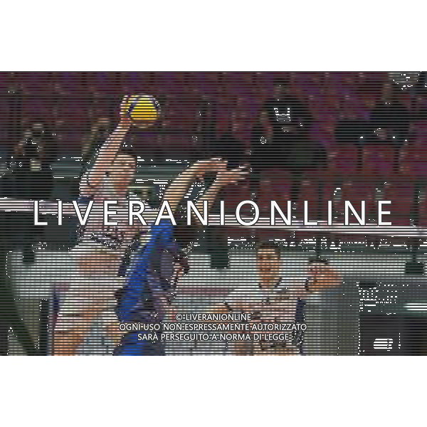 Campionato di Volley Superlega Serie A 2019/2020 Monza, Italia 16/01/2020 Vero Volley Monza - Itas Trentino Nella foto: schiacciata di Srecko Lisinac (Itas Trentino) ©LM/Elisa Calabrese / AGENZIA ALDO LIVERANI SAS
