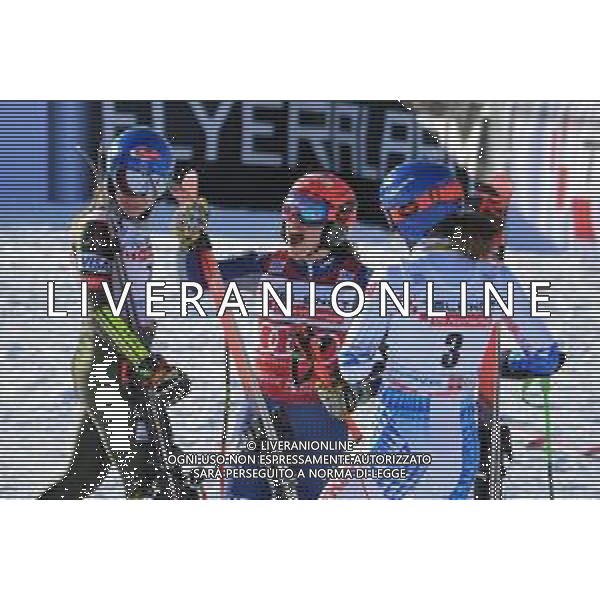 Sci Alpino Sestriere, Italia 18/01/2020 Coppa del Mondo - Slalom G Femminile Nella foto: SHIFFRIN Mikaela (USA) 3th CLASSIFIED, BRIGNONE Federica (ITA) 1th CLASSIFIED, VLHOVA Petra (SVK) 1th CLASSIFIED FOTO DANILO VIGO-ALESSIO MARINI-AG ALDO LIVERANI SAS