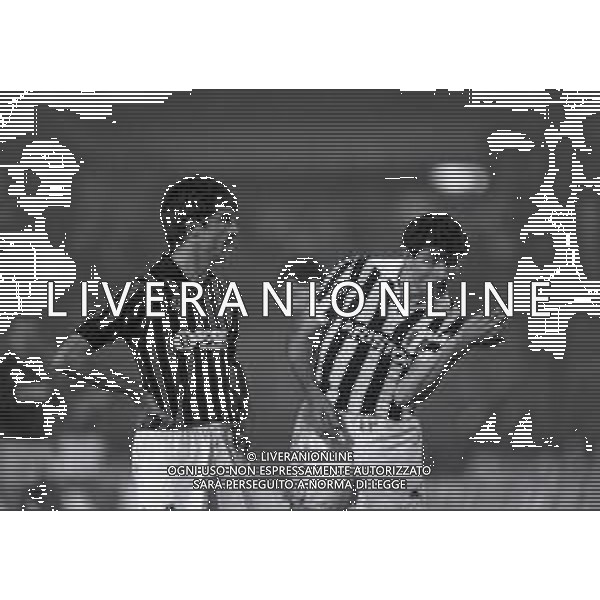 19-06-1985 TORINO COPPA ITALIA JUVENTUS MILAN 0-1 NELLA FOTO PIETRO PAOLO VIRDIS E LUCIANO FAVERO AG ALDO LIVERANI SAS