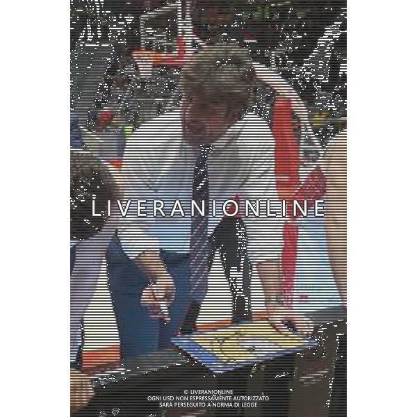 Campionato di Basket Serie A 2019/2020 Bologna, Italia 19/01/2020 Segafredo Virtus Bologna vs OriOra Pistoia Nella foto: Michele Carrea allenatore Oriora Pistoia durante il time-out FOTO MICHELE NUCCI-ALESSIO MARINI-AG ALDO LIVERANI SAS