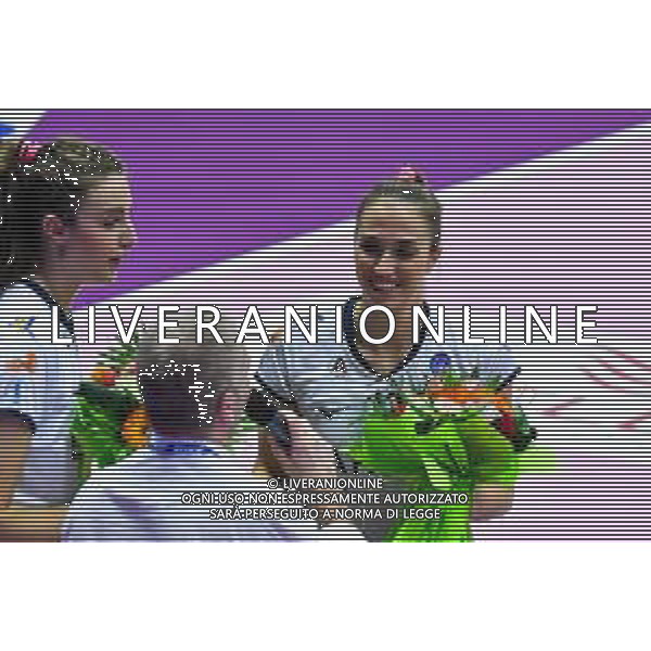 Campionato di Volley Serie A1 Femminile 2019/2020 Treviso, Italia 19/01/2020 Imoco Volley Conegliano vs Lardini Filottrano Nella foto: premiazione della ex pantera Athina Papafotiou FOTO FLAVIO PAVANELLO-ALESSIO MARINI-AG ALDO LIVERANI SAS