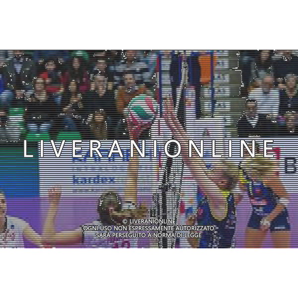 Campionato di Volley Serie A1 Femminile 2019/2020 Treviso, Italia 19/01/2020 Imoco Volley Conegliano vs Lardini Filottrano Nella foto: Alzata ad una mano3 di Athina Papafotiou FOTO FLAVIO PAVANELLO-ALESSIO MARINI-AG ALDO LIVERANI SAS