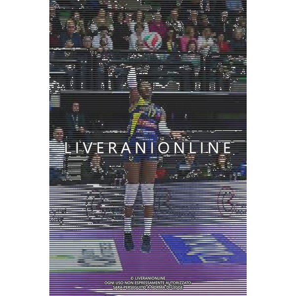 Campionato di Volley Serie A1 Femminile 2019/2020 Treviso, Italia 19/01/2020 Imoco Volley Conegliano vs Lardini Filottrano Nella foto: Battuta di Miriam Sylla FOTO FLAVIO PAVANELLO-ALESSIO MARINI-AG ALDO LIVERANI SAS
