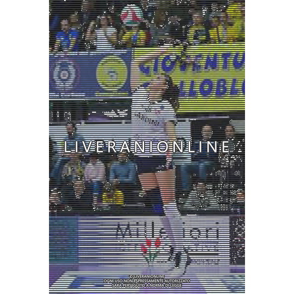 Campionato di Volley Serie A1 Femminile 2019/2020 Treviso, Italia 19/01/2020 Imoco Volley Conegliano vs Lardini Filottrano Nella foto: Battuta di Gaia Moretto FOTO FLAVIO PAVANELLO-ALESSIO MARINI-AG ALDO LIVERANI SAS
