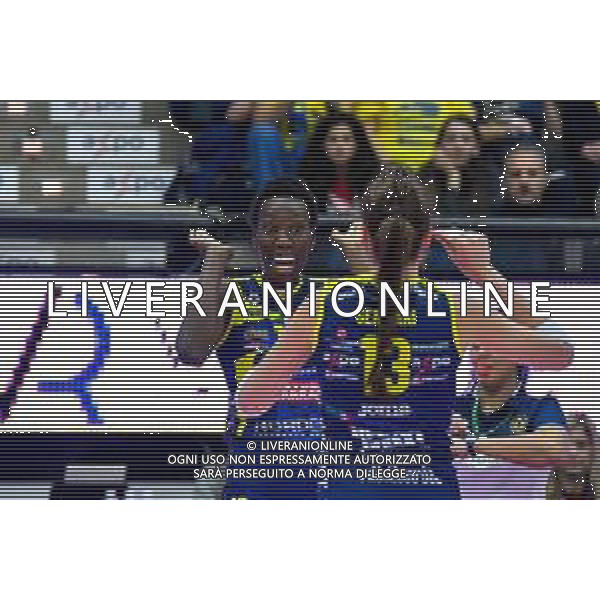 Campionato di Volley Serie A1 Femminile 2019/2020 Treviso, Italia 19/01/2020 Imoco Volley Conegliano vs Lardini Filottrano Nella foto: Sorrisi di Paola Egonu FOTO FLAVIO PAVANELLO-ALESSIO MARINI-AG ALDO LIVERANI SAS