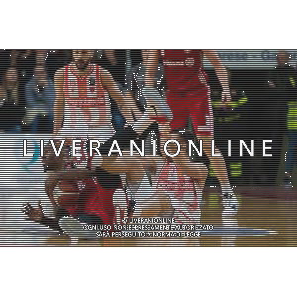 Campionato di Basket Serie A 2019/2020 Varese, Italia 19/01/2020 Openjobmetis Varese vs Pallacanestro Trieste Nella foto: Giancarlo Ferrero (Openjobmetis Varese) e Derek Cooke Jr. (Pallacanestro Trieste) FOTO FRANCESCO SCACCIANOCE-ALESSIO MARINI-AG ALDO LIVERANI SAS